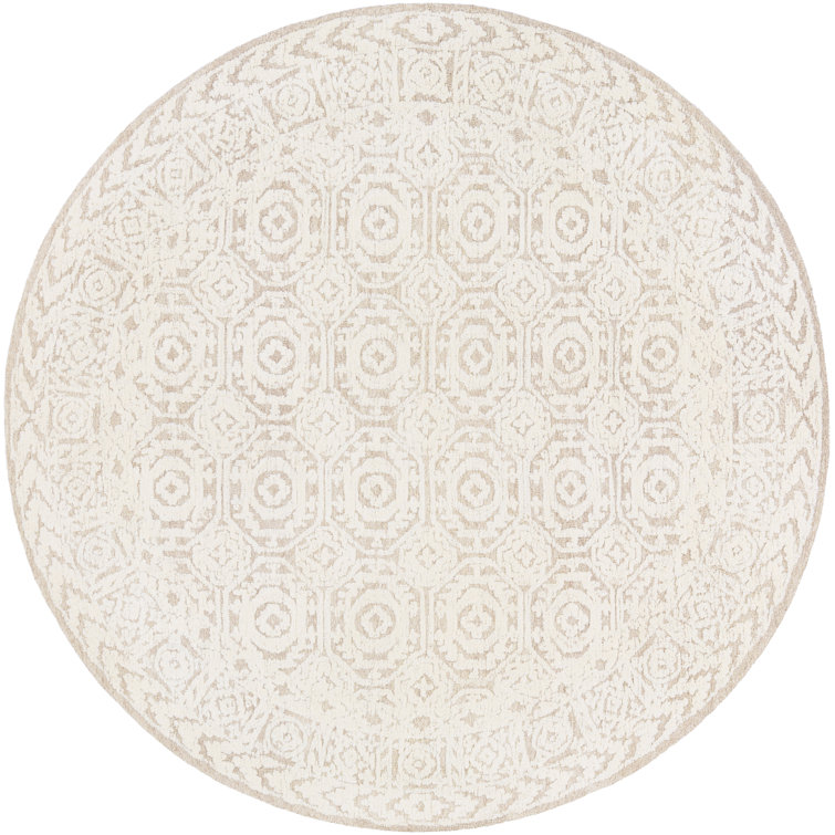 Bungalow Rose Corissa Southwestern Handmade Tufted Wool Beige/Cream Rug